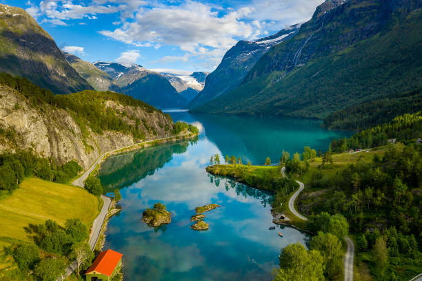 istock lovatnet lake Beautiful Nature Norway. 1198047835