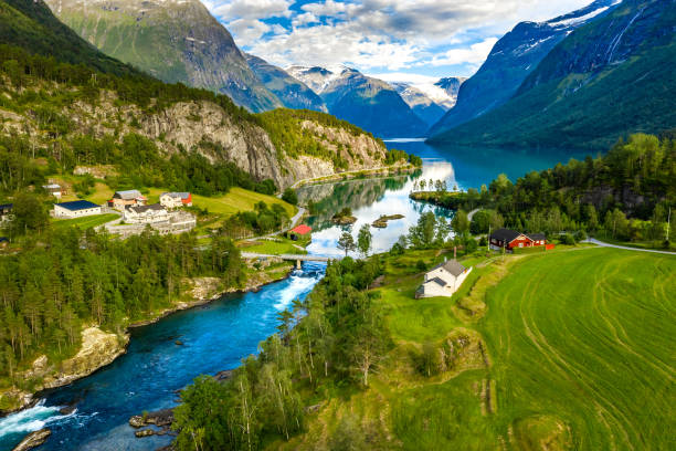 istock lovatnet lake Beautiful Nature Norway. 1198047837