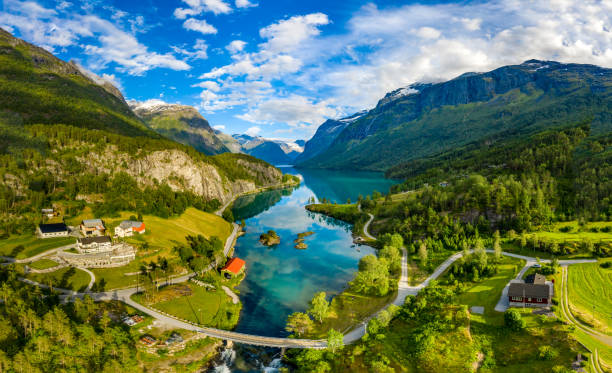istock lovatnet lake Beautiful Nature Norway. 1198047857