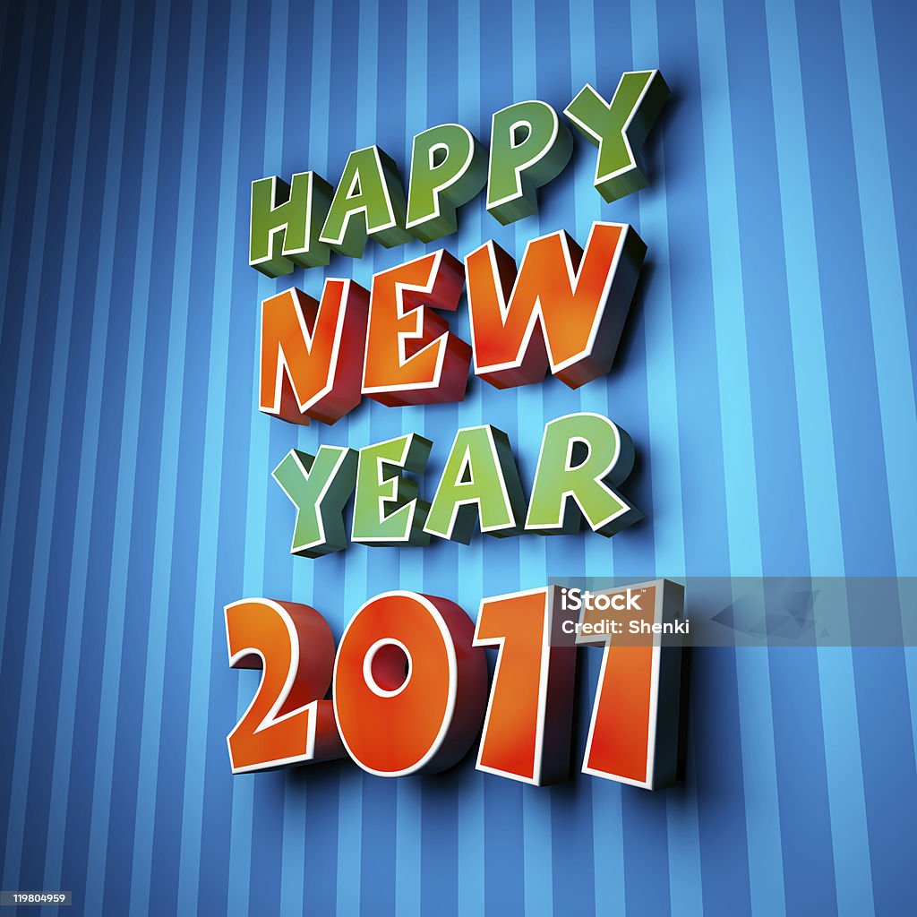 Colorido palavras de feliz Ano Novo de 2011 - Royalty-free 2011 Foto de stock