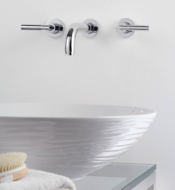 istock Modern bathroom taps above the bath 119805194