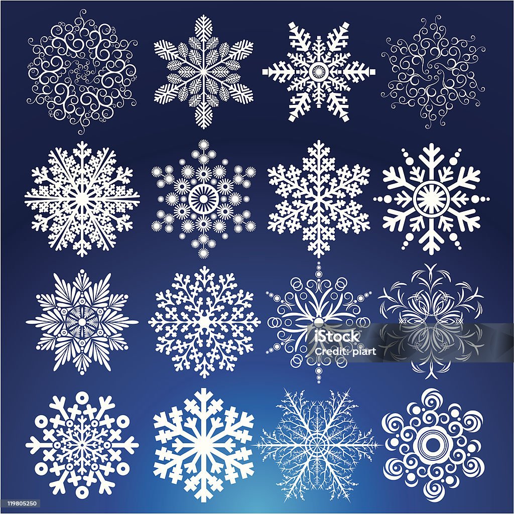 Decorative Snowflakes  Intricacy stock vector