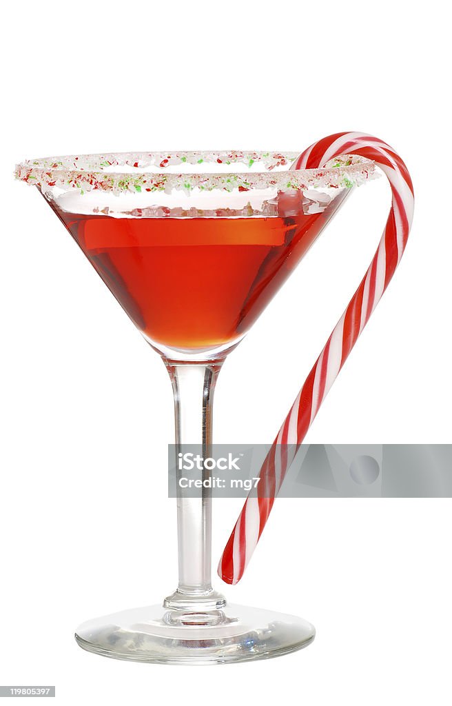martini di vacanza con un Bastoncino di zucchero - Foto stock royalty-free di Martini