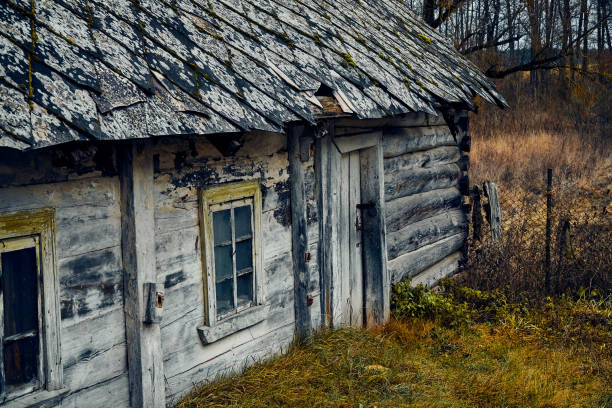istock A terrible mysterious apocalyptic view: an abandoned house in the abandoned Belarusian Kovali (Belarusian: blacksmiths) village - no one lives here anymore 1198057829