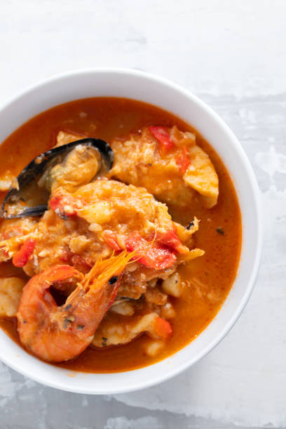 istock typical portuguese fish and seafood stew caldeirada in dish on ceramic background 1198060358