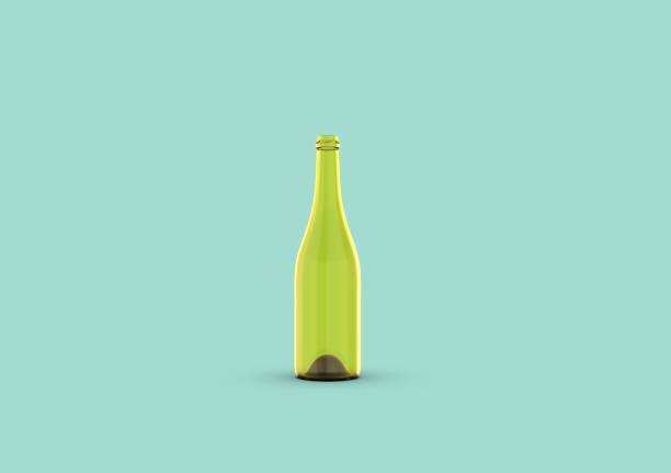istock Decoration Bottle on Aqua Background, 3D Rendering 1198062612