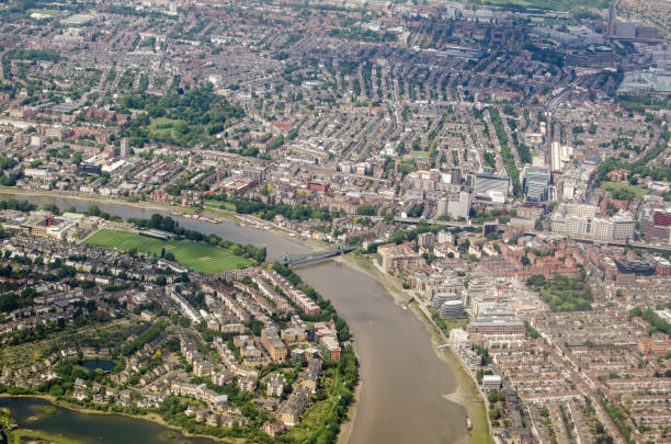 istock River Thames at Hammersmith, Aerial View 1198064057