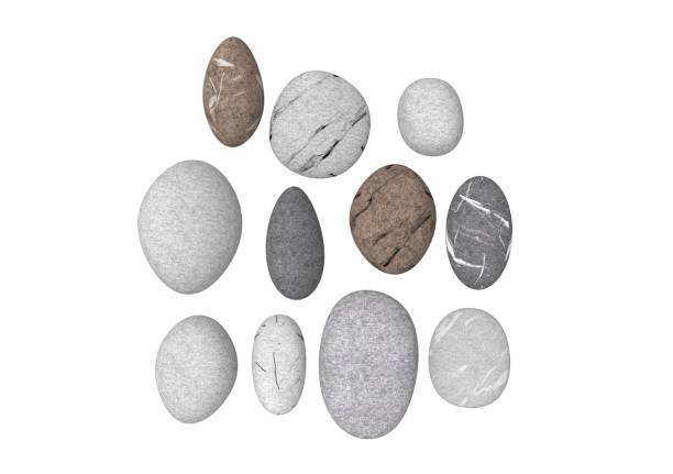 istock Yoga Stone on Isolated White Background, 3D Rendering 1198067674