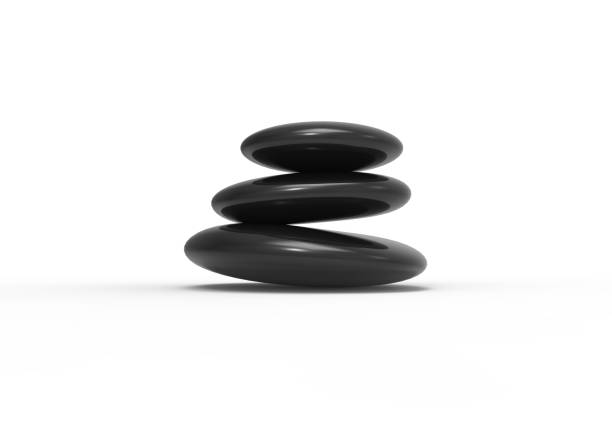 istock Yoga Stone on Isolated White Background, 3D Rendering 1198067688