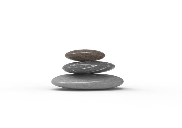 istock Yoga Stone on Isolated White Background, 3D Rendering 1198067692