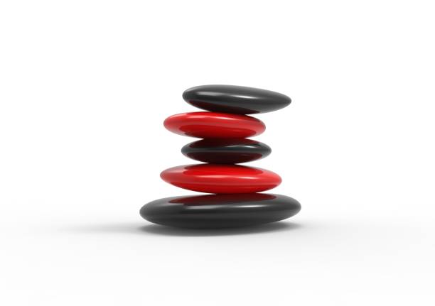 Yoga Stone on Isolated White Background, 3D Rendering