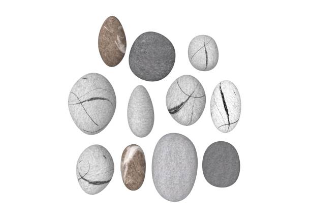 istock Yoga Stone on Isolated White Background, 3D Rendering 1198067738