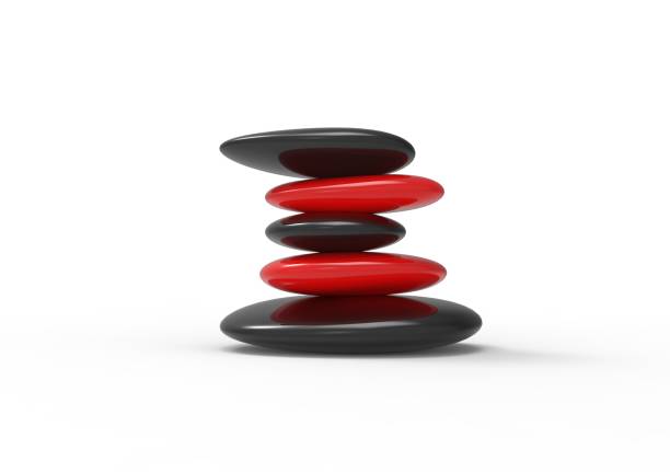 istock Yoga Stone on Isolated White Background, 3D Rendering 1198067746