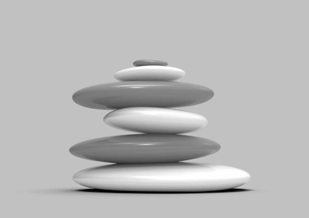 istock Yoga Stone on Isolated White Background, 3D Rendering 1198067767