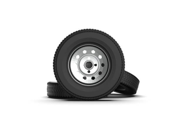 istock Car Wheel Isolated on White, 3D Rendering 1198070660
