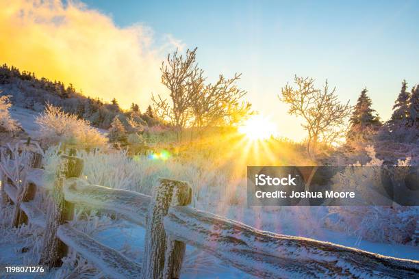 Sunrise At Carvers Gap Stock Photo - Download Image Now - Winter, Sunrise - Dawn, North Carolina - US State