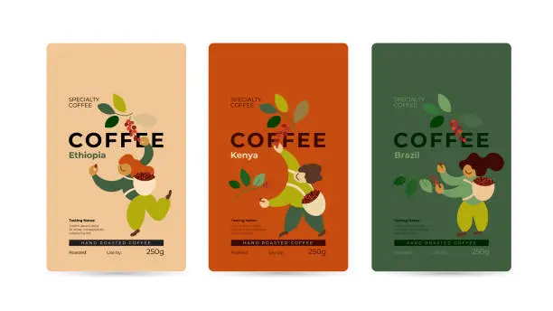 Vector illustration of Specialty Coffee Packaging