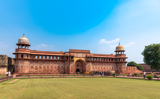 View of Jahangir Palace in Agra Fort.