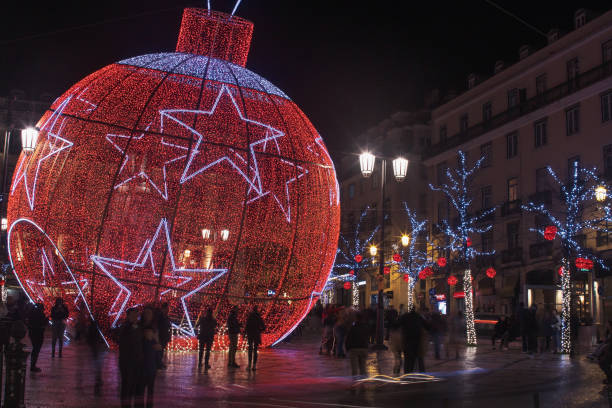 Christmas in Lisbon stock photo