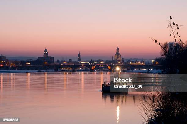 Dresden Stockfoto und mehr Bilder von Abenddämmerung - Abenddämmerung, Anlegestelle, Bach