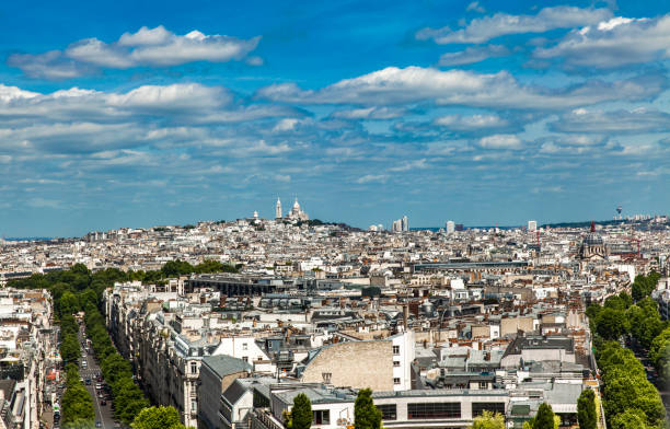 istock Aerial view at Paris, France 1198085508