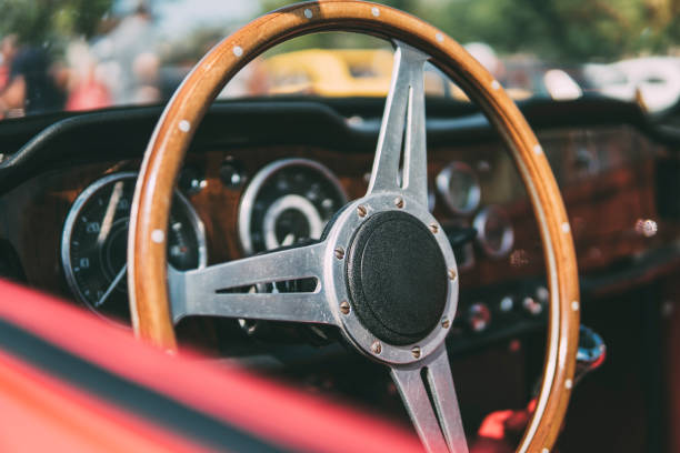 istock Wooden steering wheel 1198087371