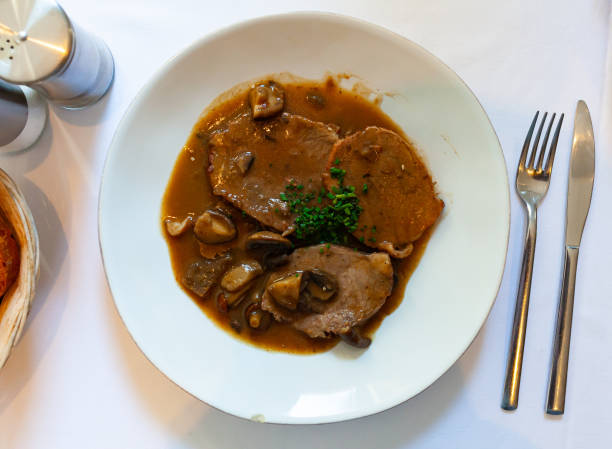 istock Veal stewed with wild mushrooms 1198088458