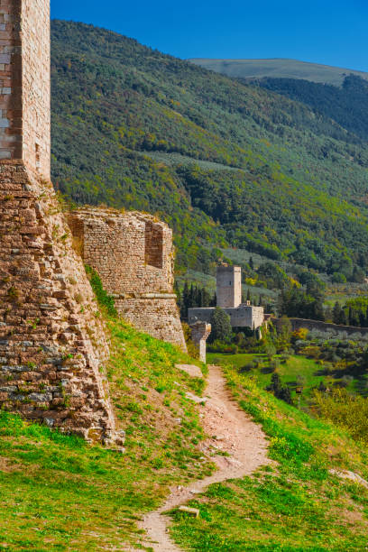 istock Assisi ancient walls ruins 1198088503