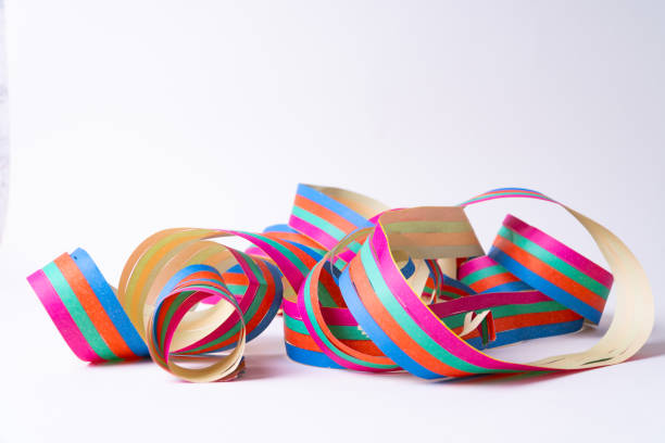 istock A paper streamer laying on white background - close up 1198095340