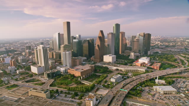 AERIAL Downtown Houston, TX