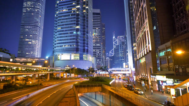 istock Night Business Downtown. Hong Kong 1198098937