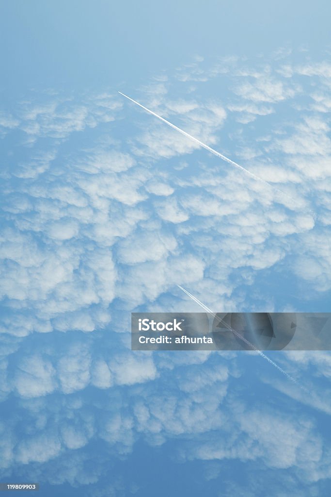 Contrail de jato - Royalty-free Aeroporto Foto de stock