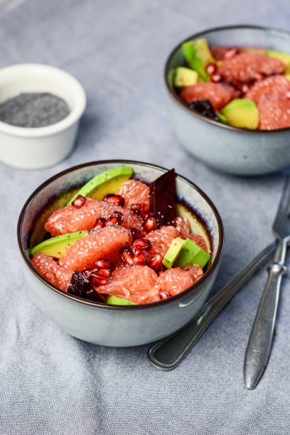 istock Salad with grapefruit, avocado, beets and pomegranate. 1198100791
