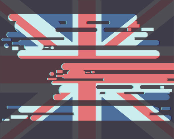 ilustrações de stock, clip art, desenhos animados e ícones de great britain flag in grunge style. vector illustration on a grey isolated background. - english flag british flag flag grunge