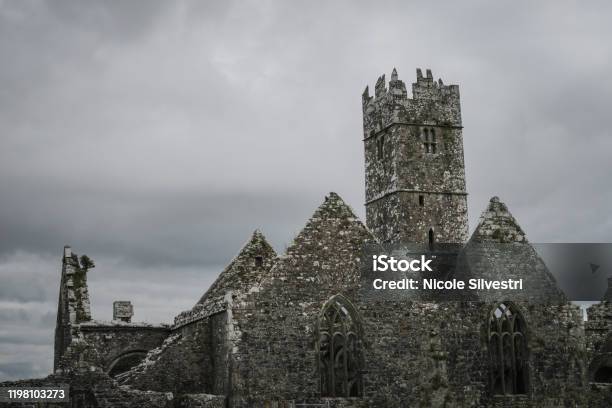 Ross Abbey In Ireland On An Abandond Place Stock Photo - Download Image Now - Abandoned, Adventure, Ancient