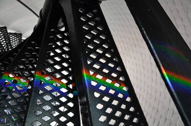 istock black iron stairs or steps in a lighthouse with rainbow 1198105325