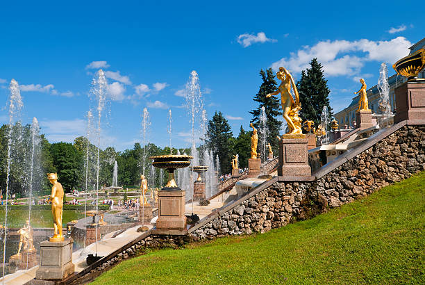 lower park of the Peterhof stock photo