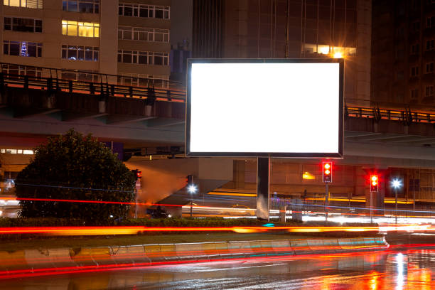 istock Blank billboard on night street 1198105727