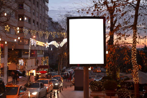 istock Blank billboard on night street 1198105747