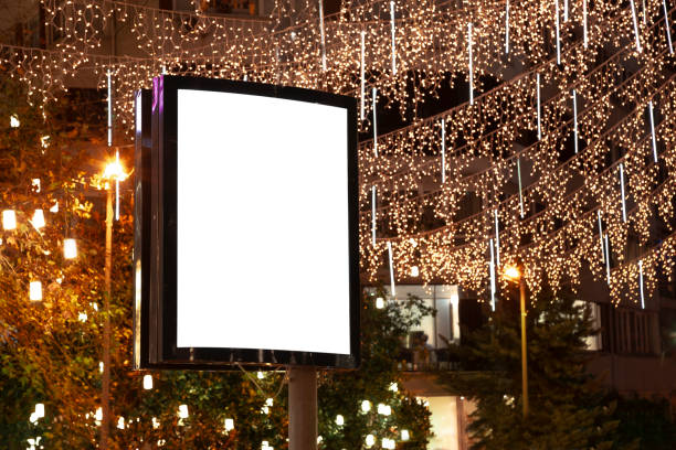 istock Blank billboard on night street 1198105749