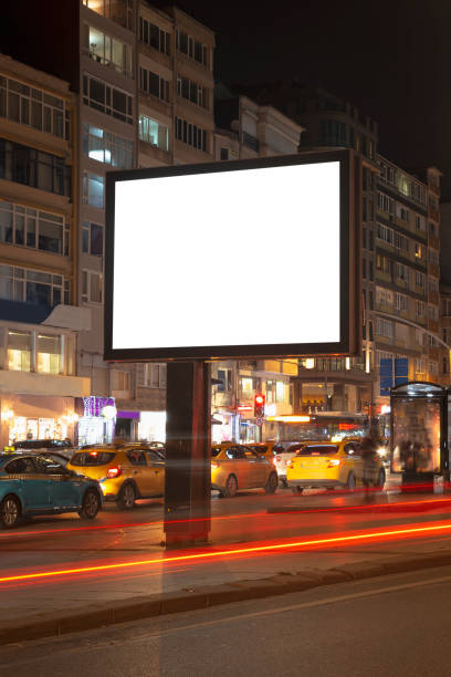 istock Blank billboard on night street 1198105751