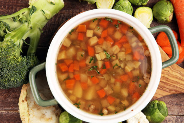 istock Soup, Vegetable Soup, Bowl. Traditional hot veggie soup 1198112549