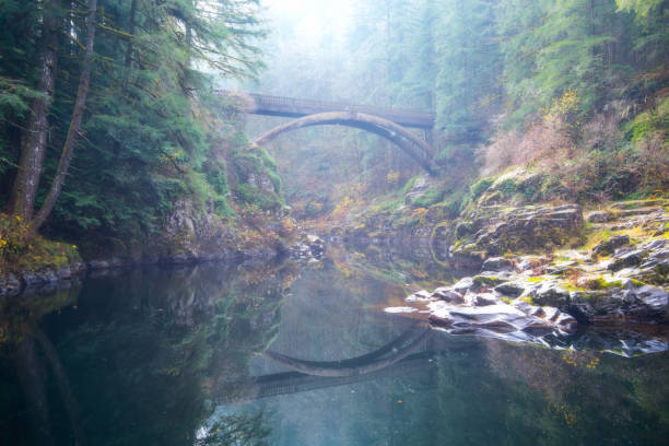 istock Moulton Falls washington Bridge reflection 1198112857
