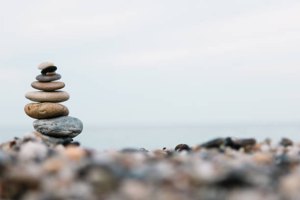 istock Stack of pebble stones on the beach 1198122808