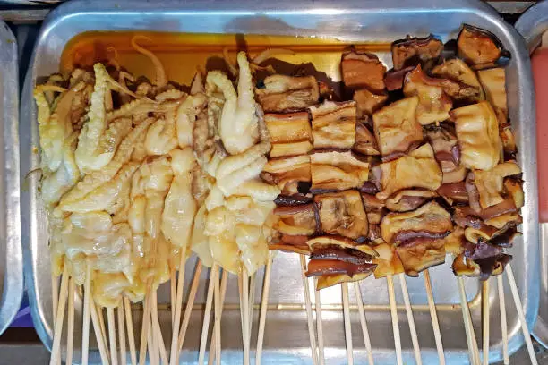 Photo of Grilled squid food street in thailand