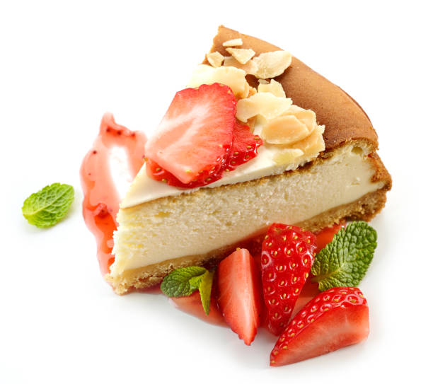 istock piece of cheesecake decorated with strawberry 1198130581