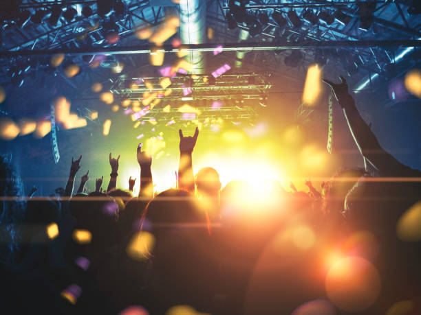istock Concert crowd in front of a live stage 1198131245