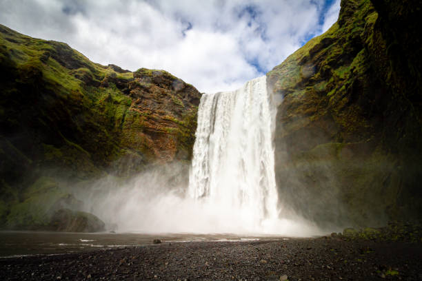 Skógafoss Waterfall stock photo