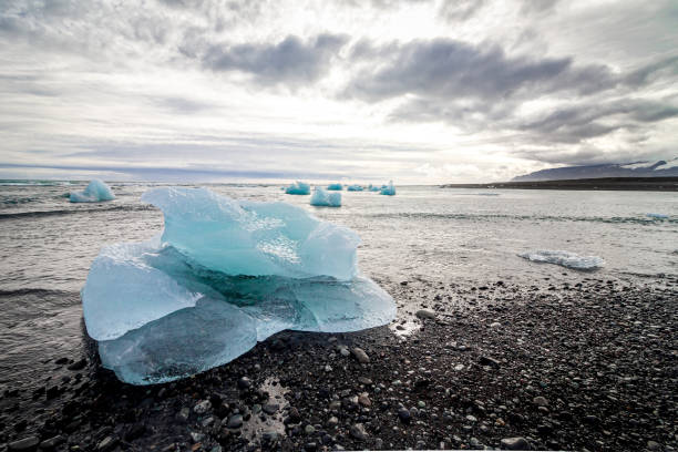 Natural ice sculpture stock photo