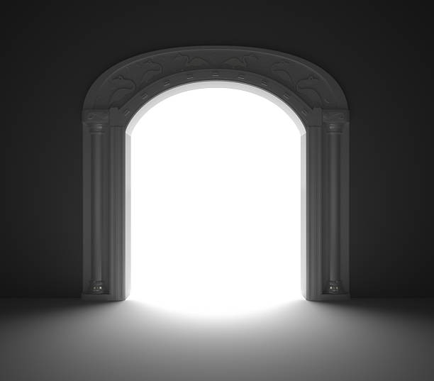 istock Arched Door with vintage decoration 119813541
